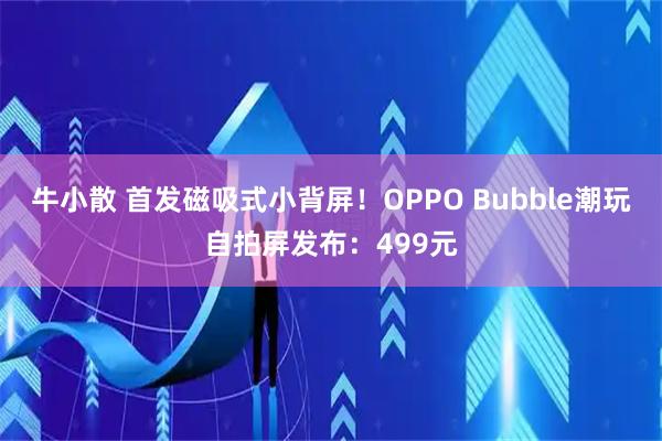牛小散 首发磁吸式小背屏！OPPO Bubble潮玩自拍屏发布：499元